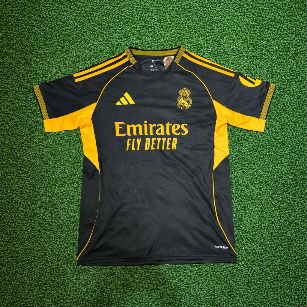 Camisa Real Madrid II  Preta e Amarela