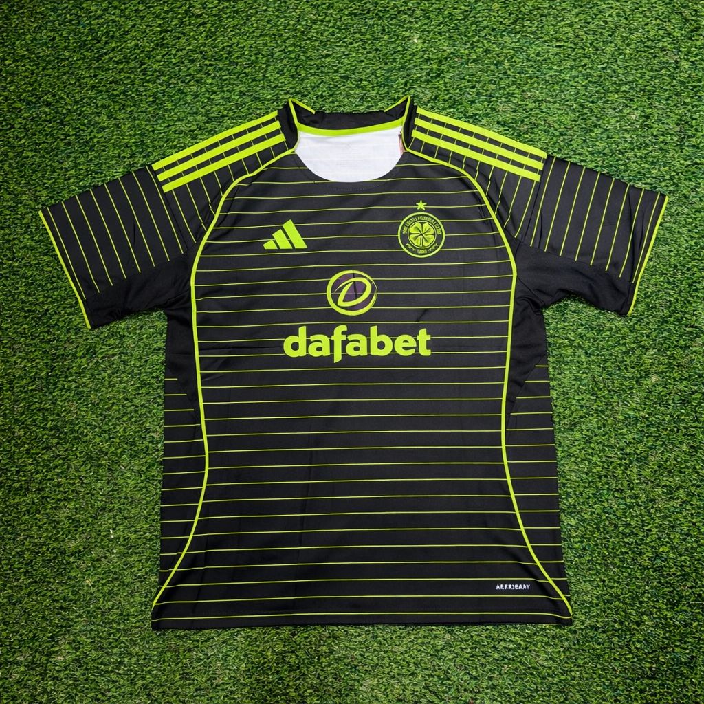 Camisa Celtic FC 2023/24 – Preta com Verde Neon