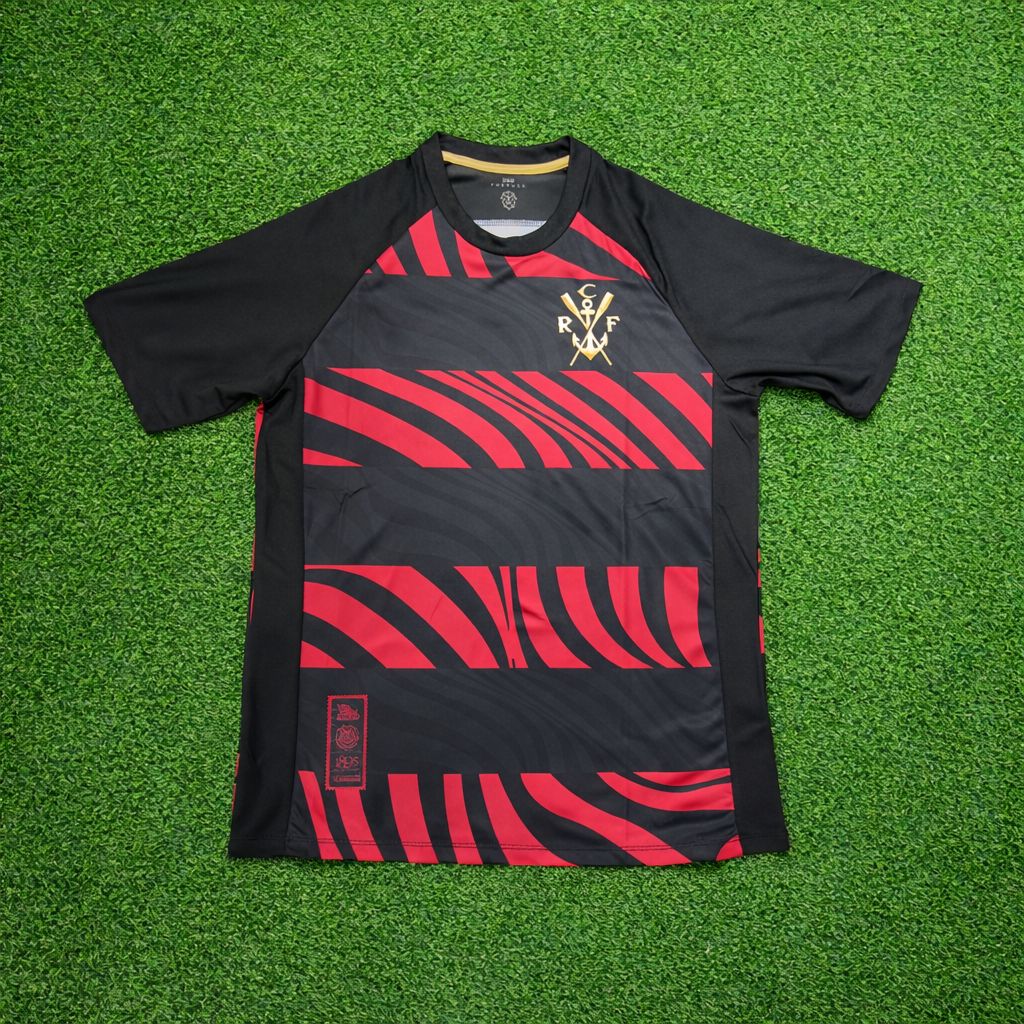 Camisa do Flamengo Treino/Pré-Jogo Preta e Vermelha