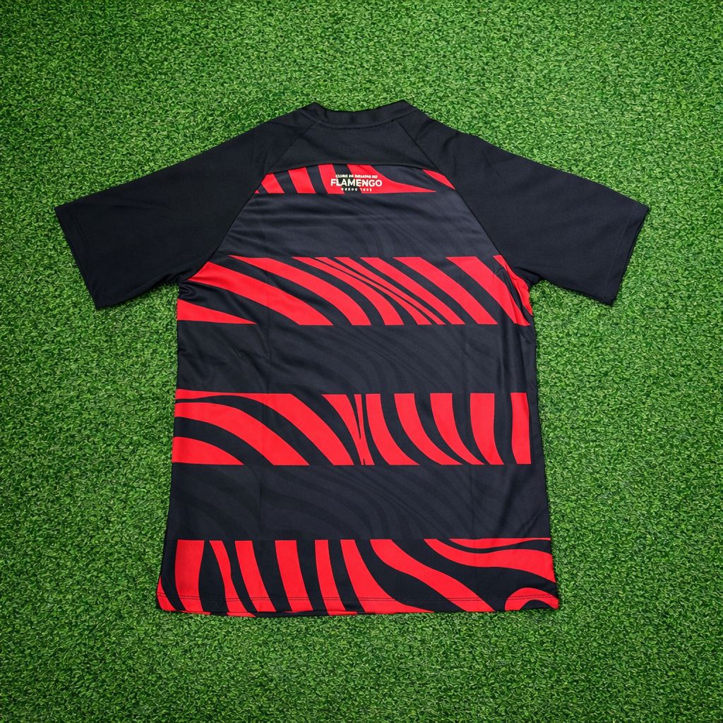 Camisa do Flamengo Treino/Pré-Jogo Preta e Vermelha