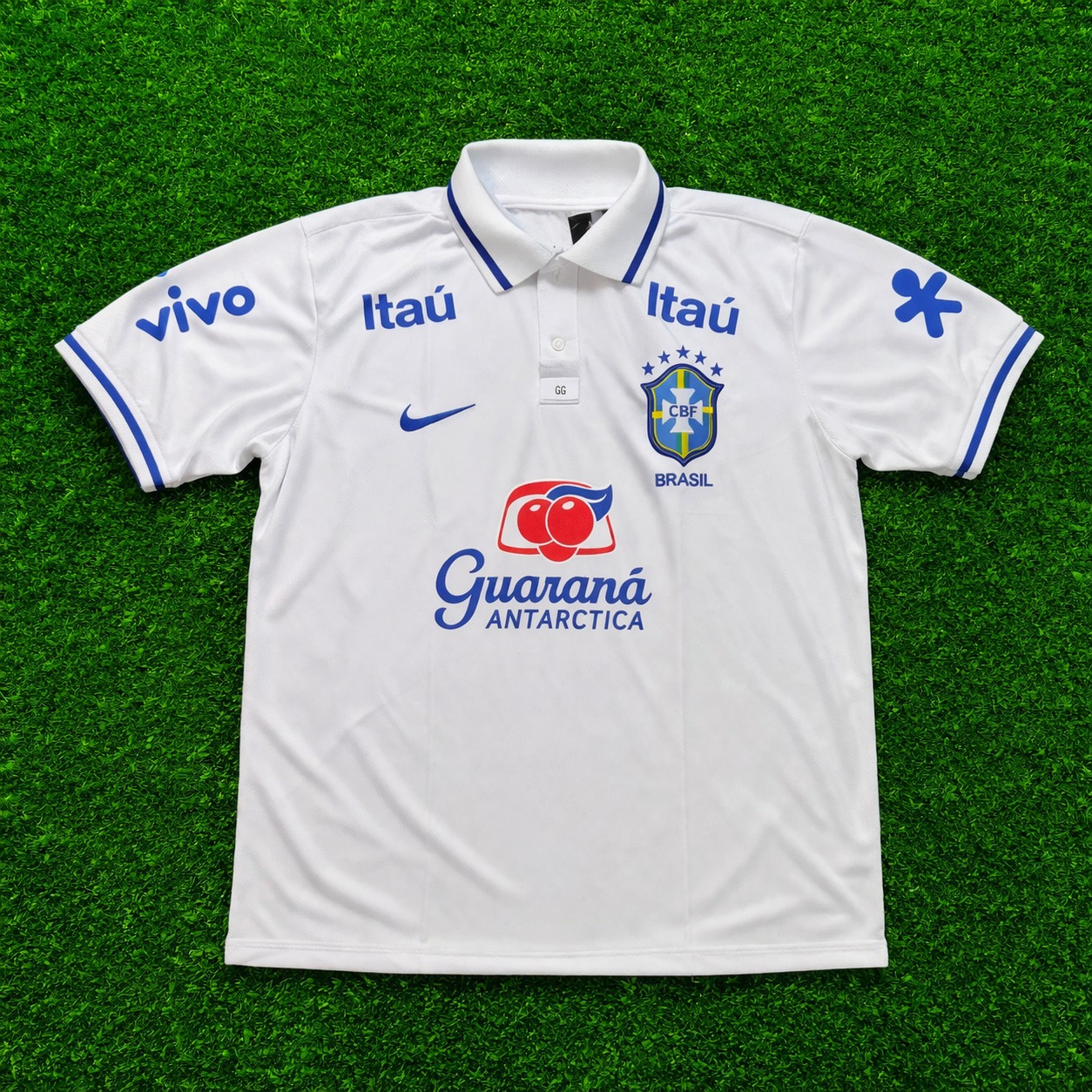 Camisa Polo Seleção Brasileira Branca Treino – Tecido Nacional