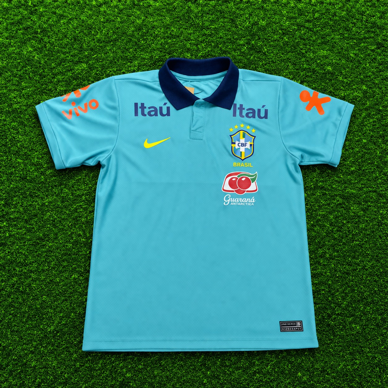Camisa Polo Seleção Brasileira Treino Verde Água – Tecido Nacional