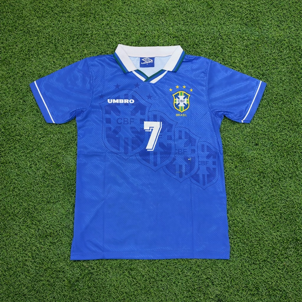 Camisa Retrô Brasil Azul Bebeto Nº 7