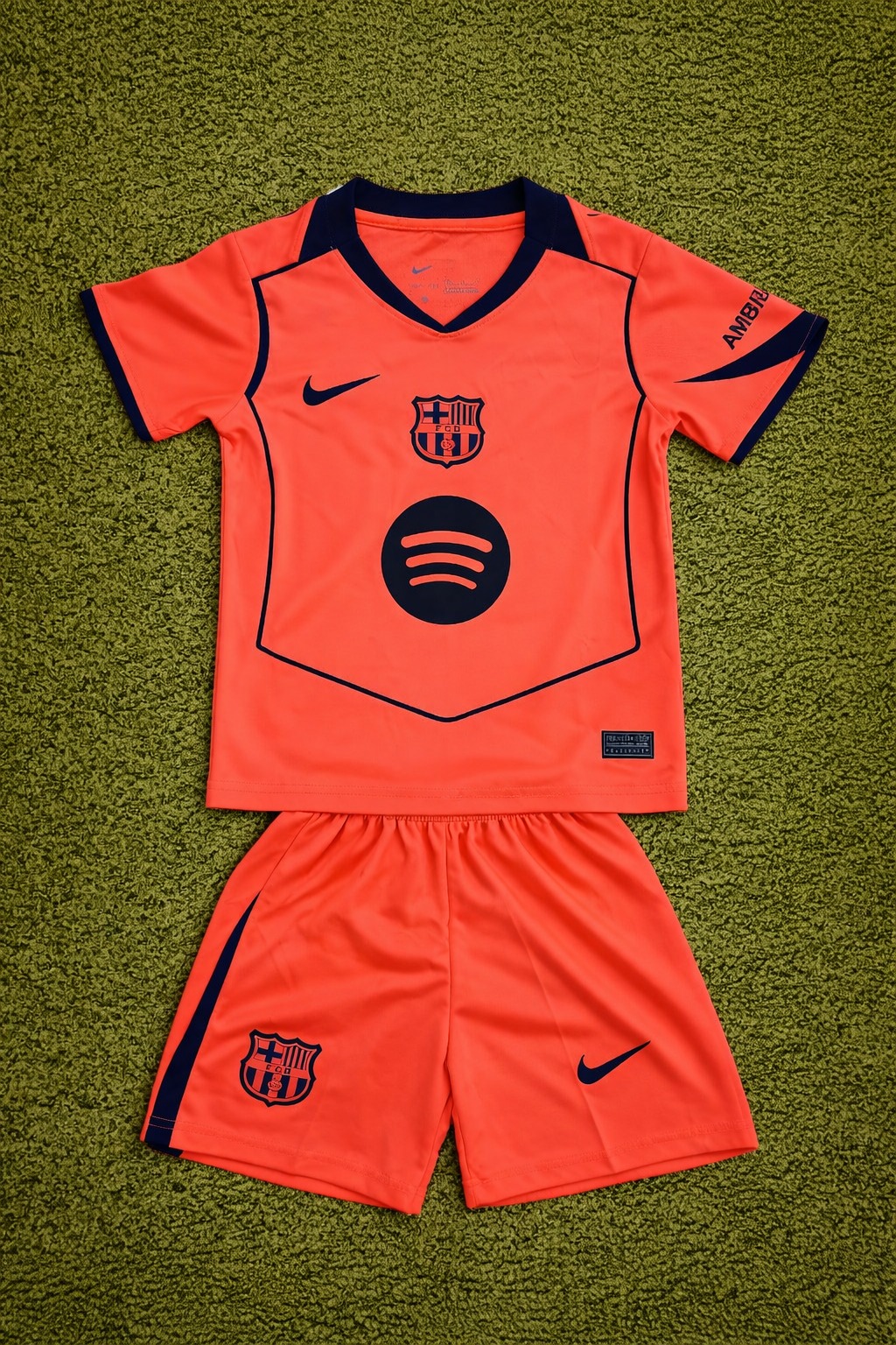 Conjunto Infantil Barcelona Laranja 
