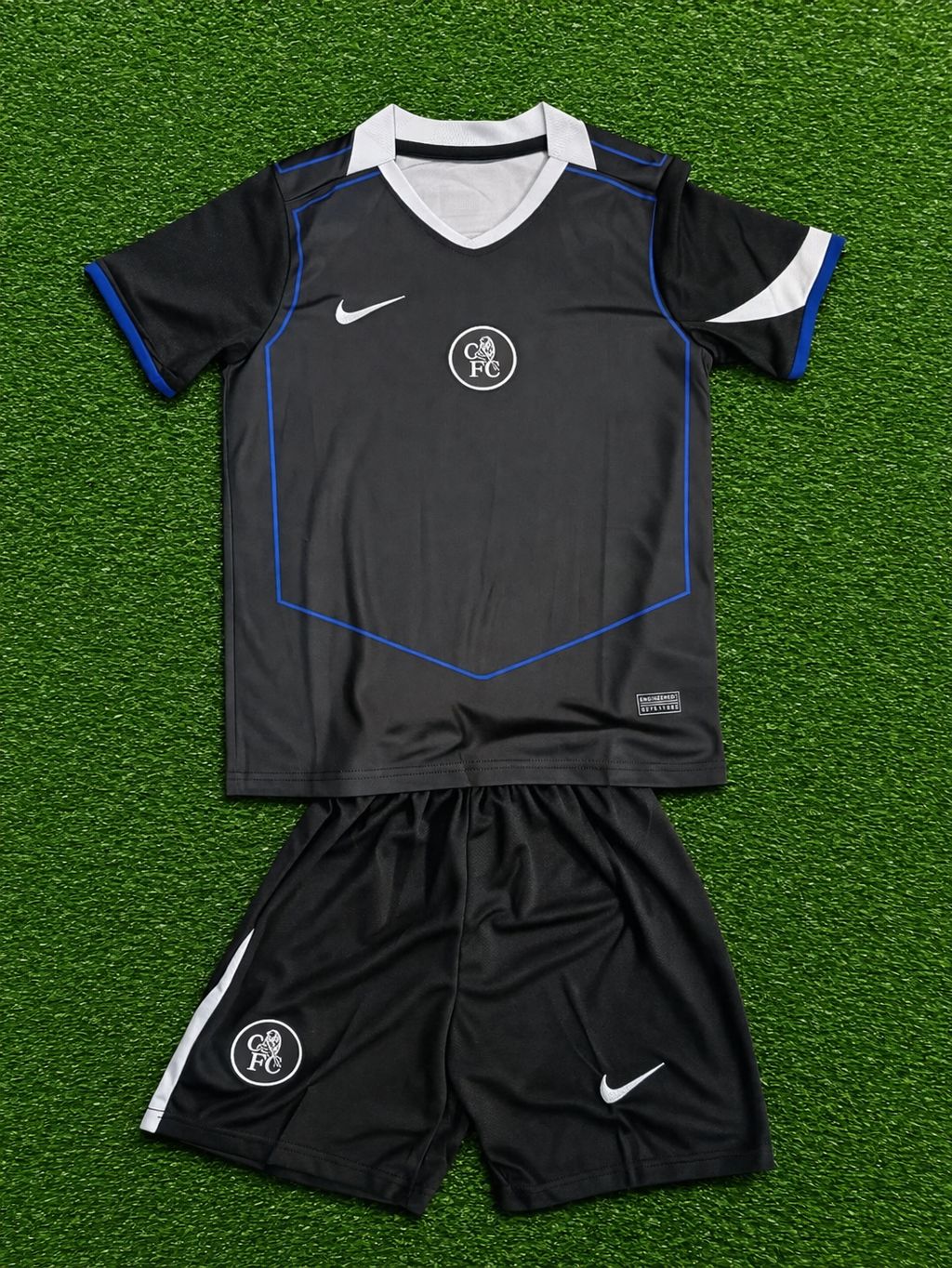 Conjunto Infantil Chelsea Preto e Azul